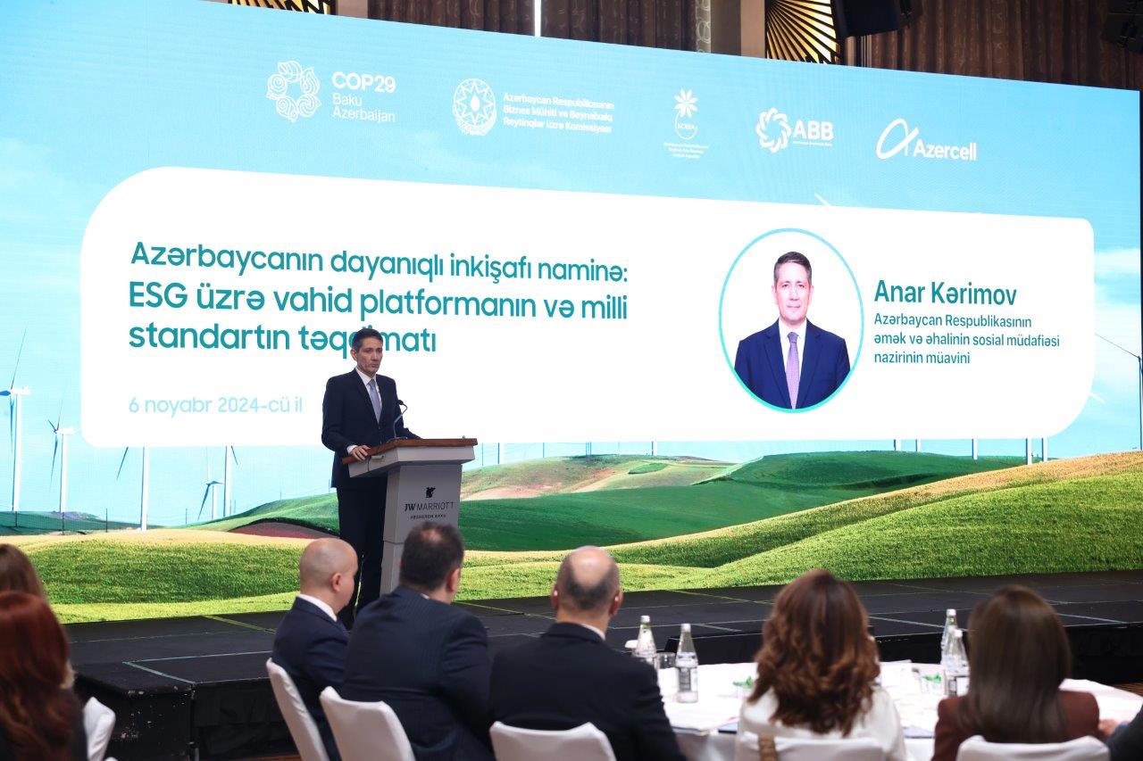 ESG üzrə vahid platformanın və milli standartın təqdimatı ilə bağlı konfrans keçirilib (FOTO)