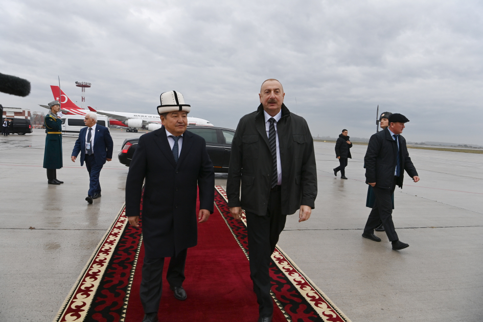 Prezident İlham Əliyevin Qırğızıstana səfəri başa çatıb (FOTO)