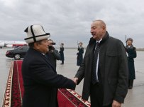 Prezident İlham Əliyevin Qırğızıstana səfəri başa çatıb (FOTO)