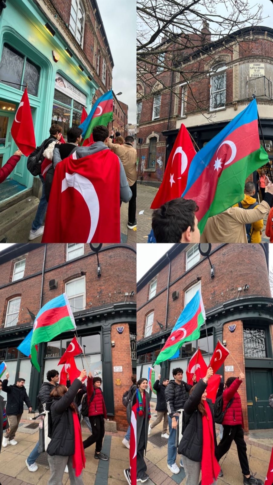 Azərbaycanlı tələbələr Şeffildə keçirilən “Bayraq Paradı”nda iştirak ediblər (FOTO)