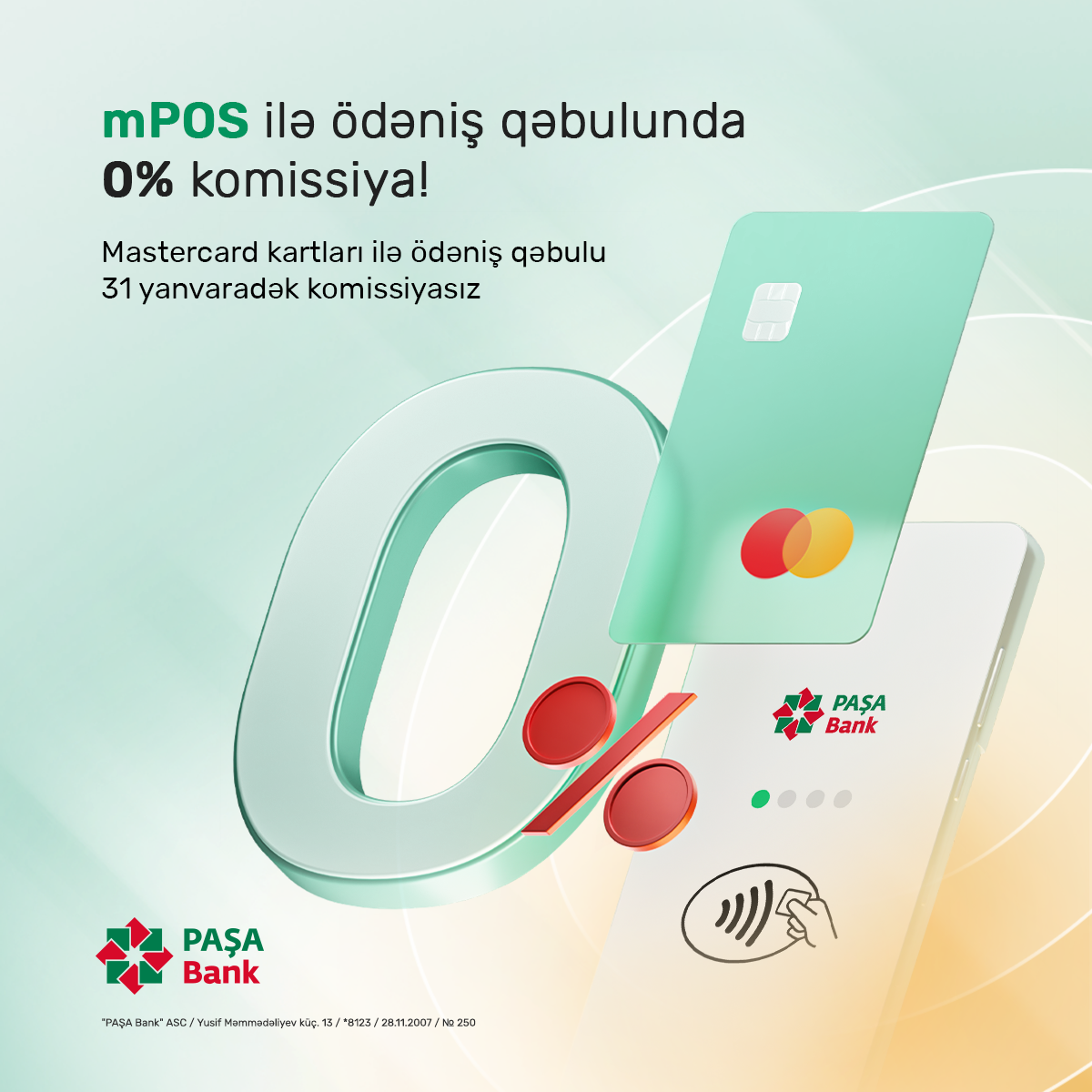 “PAŞA Bank” “mPOS” məhsuluna endirim kampaniyası elan edir