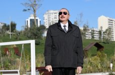 Prezident İlham Əliyev Bakıda Mərkəzi Parkın üçüncü hissəsinin açılışında iştirak edib (FOTO/VİDEO) (YENİLƏNİB)