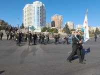 Bakıda Zəfər Günü ilə bağlı növbəti yürüş keçirilib (FOTO/VİDEO)