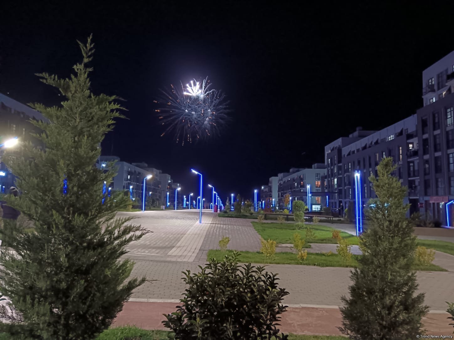 Füzulidə bayram atəşfəşanlığı olub (FOTO)