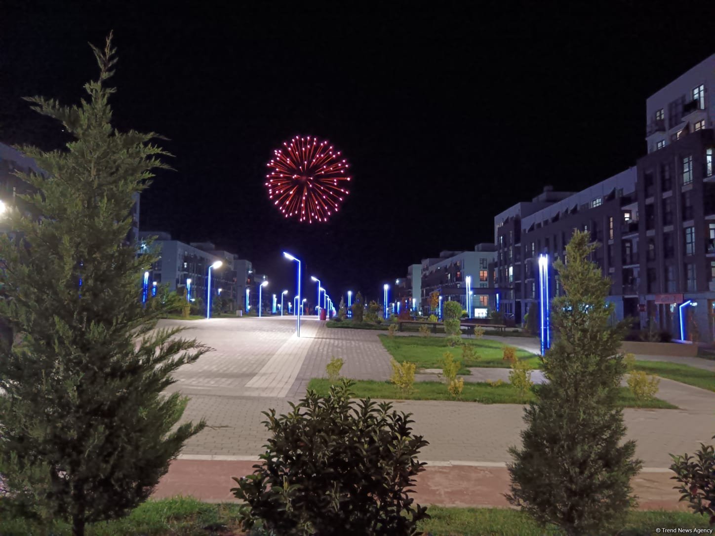 Füzulidə bayram atəşfəşanlığı olub (FOTO)