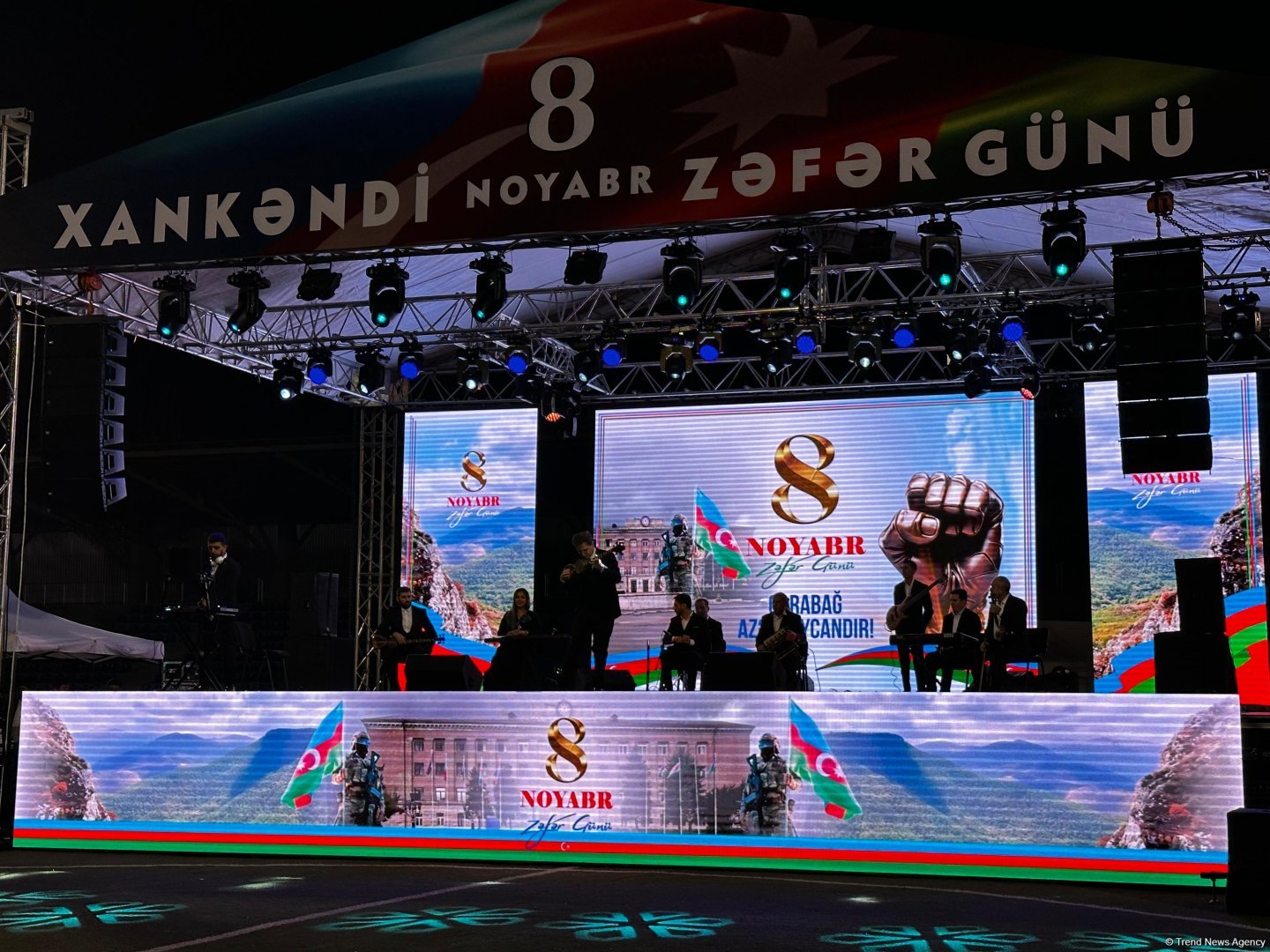 Xankəndidə bayram atəşfəşanlığı olub (FOTO/VİDEO)