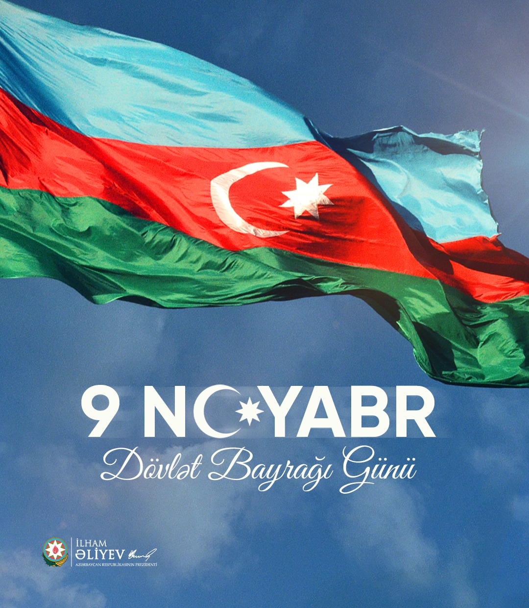 Prezident İlham Əliyev 9 Noyabr - Dövlət Bayrağı Günü ilə bağlı paylaşım edib (FOTO)