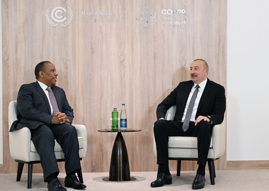 Prezident İlham Əliyev San-Tome və Prinsipi Demokratik Respublikasının Baş naziri ilə görüşüb (FOTO/VİDEO) (YENİLƏNİB)