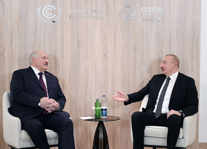 Prezident İlham Əliyev Belarus Prezidenti ilə görüşüb (FOTO/VİDEO) (YENİLƏNİB)
