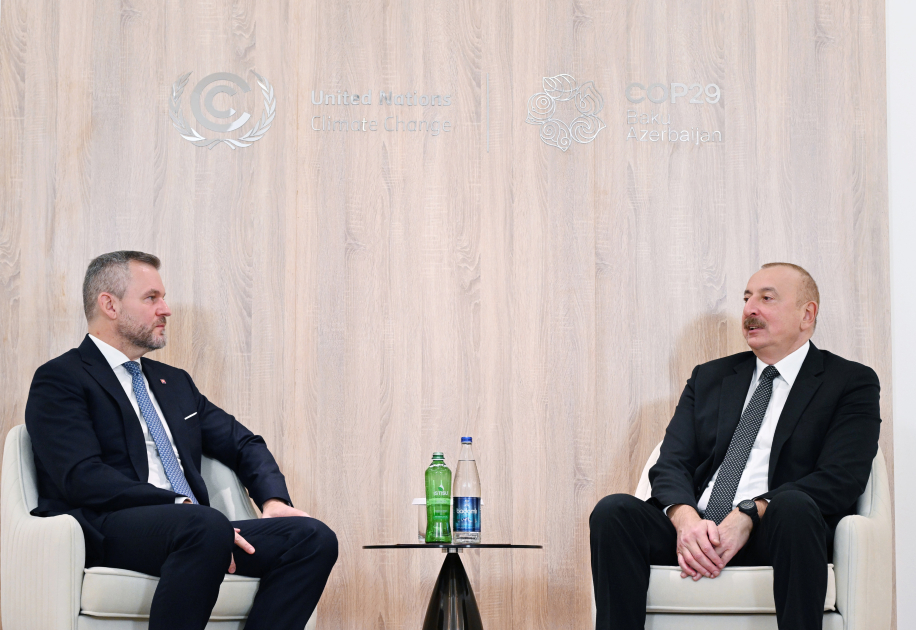 Prezident İlham Əliyev Slovakiya Prezidenti ilə görüşüb (FOTO/VİDEO) (YENİLƏNİB)