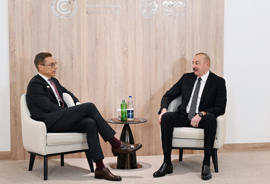 Prezident İlham Əliyev Finlandiya Prezidenti ilə görüşüb (YENİLƏNİB)
