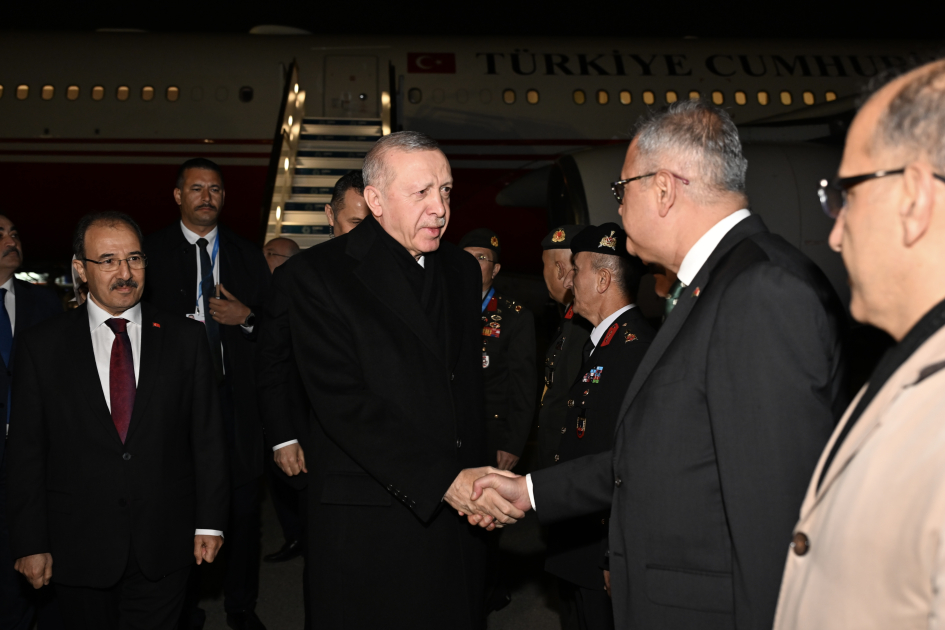 Türkiyə Prezidenti Rəcəb Tayyib Ərdoğan Azərbaycana səfərə gəlib (FOTO)
