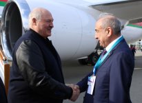 Belarus Prezidenti COP29-da iştirak etmək üçün Azərbaycanda səfərdədir (FOTO)
