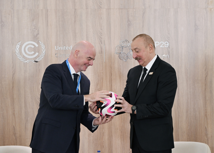 Prezident İlham Əliyev FIFA-nın prezidenti ilə görüşüb (FOTO/VİDEO)
