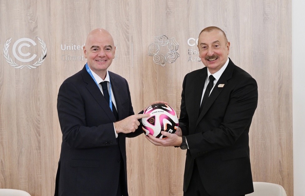Prezident İlham Əliyev FIFA-nın prezidenti ilə görüşüb (FOTO/VİDEO)