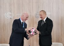 Prezident İlham Əliyev FIFA-nın prezidenti ilə görüşüb (FOTO/VİDEO)