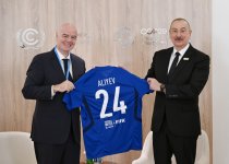 Prezident İlham Əliyev FIFA-nın prezidenti ilə görüşüb (FOTO/VİDEO)