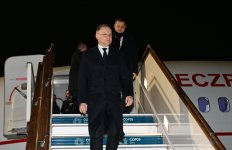 Polşa Prezidentinin Azərbaycana səfəri başlayıb (FOTO)