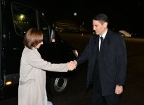Moldova Respublikasının Prezidenti Azərbaycana səfərə gəlib (FOTO)