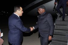 Qabon Respublikasının vitse-prezidenti Azərbaycana səfərə gəlib (FOTO)