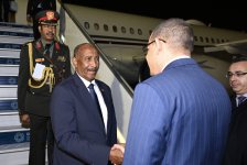 Sudanın Suverenlik Şurasının sədrinin Azərbaycana səfəri başlayıb (FOTO)