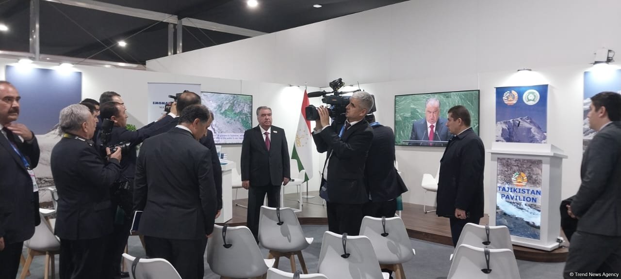 Emoməli Rəhmon COP29-da Tacikistan pavilyonunun rəsmi açılışında iştirak edib (FOTO)