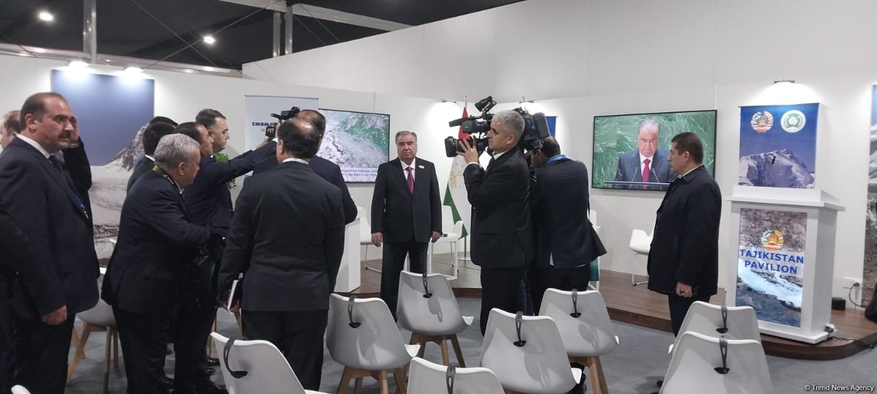 Emoməli Rəhmon COP29-da Tacikistan pavilyonunun rəsmi açılışında iştirak edib (FOTO)