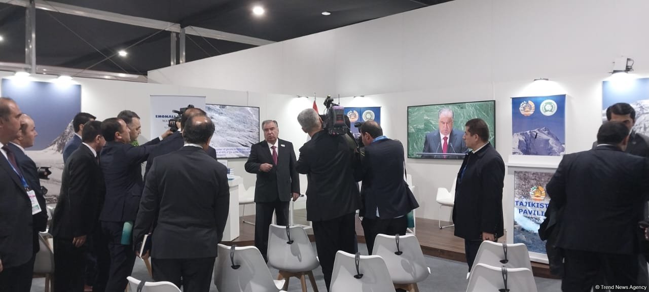 Emoməli Rəhmon COP29-da Tacikistan pavilyonunun rəsmi açılışında iştirak edib (FOTO)