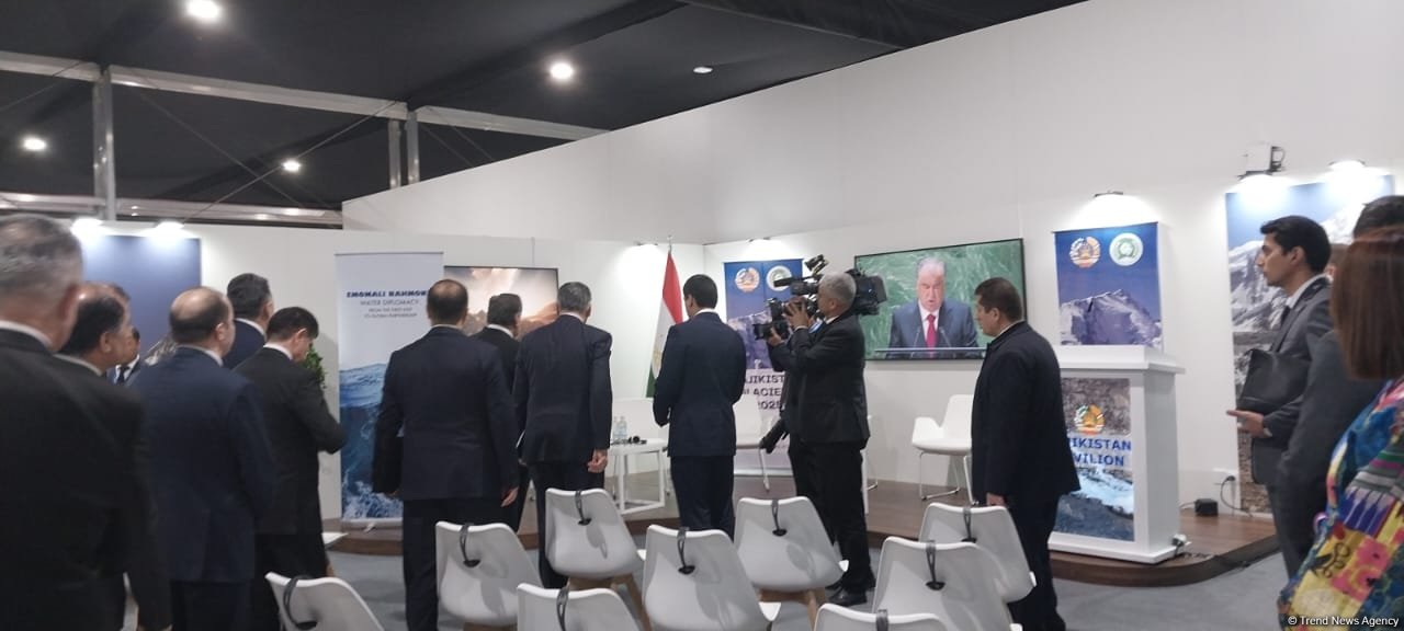Emoməli Rəhmon COP29-da Tacikistan pavilyonunun rəsmi açılışında iştirak edib (FOTO)