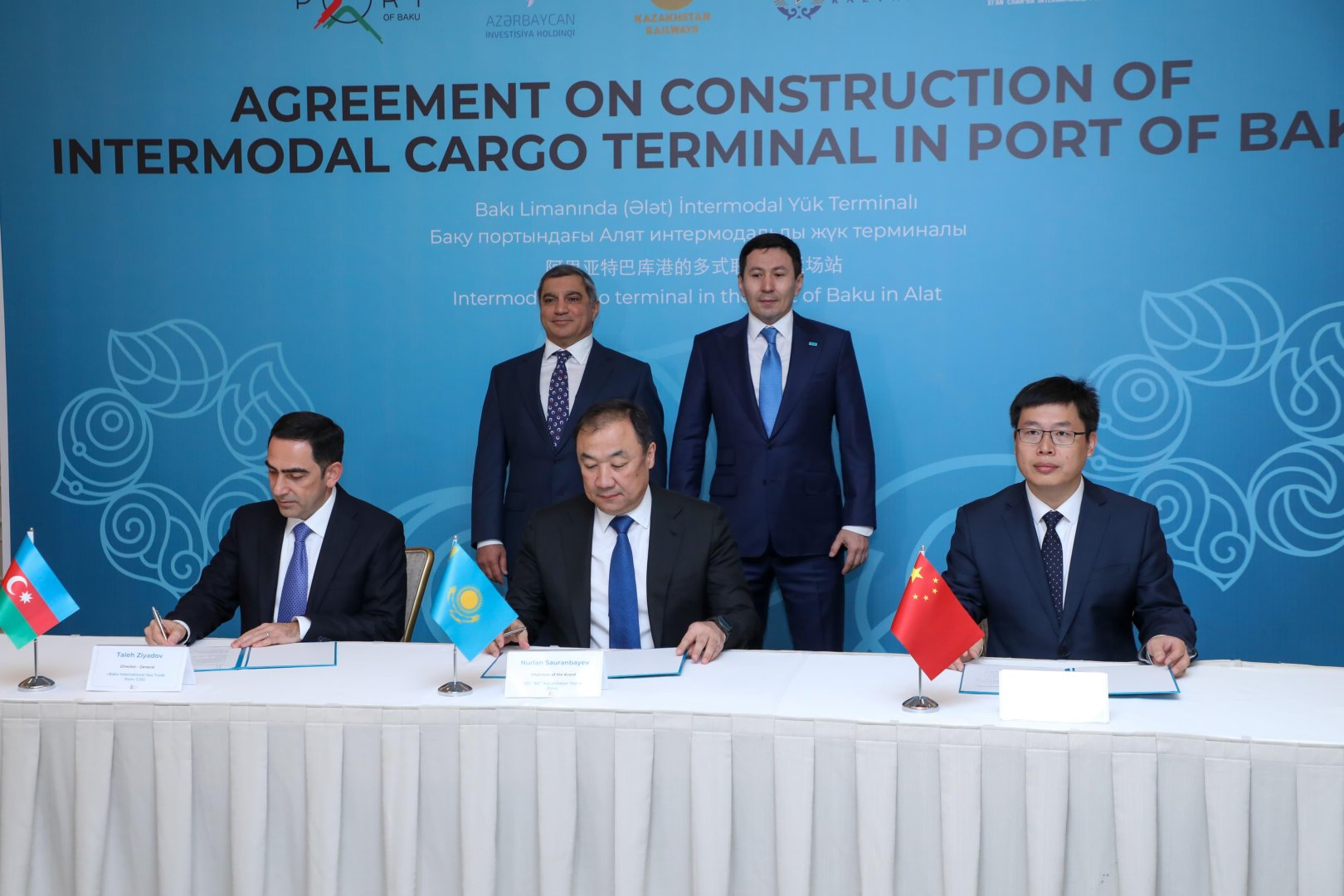 Azərbaycan, Qazaxıstan və Çin Bakı Limanında yeni İntermodal Yük Terminalının inşası üçün birgə müəssisə yaradıb (FOTO)