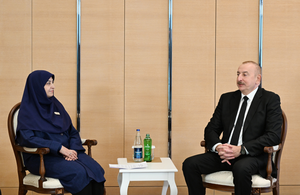 Prezident İlham Əliyev İranın vitse-prezidenti ilə görüşüb (FOTO/VİDEO) (YENİLƏNİB)