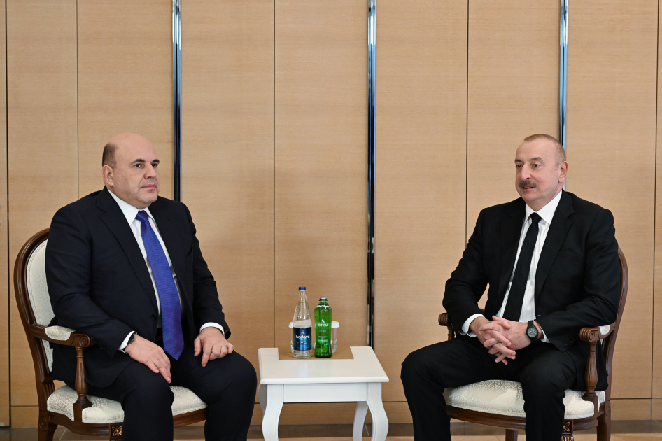 Prezident İlham Əliyev Rusiya Hökumətinin Sədri ilə görüşüb (FOTO/VİDEO) (YENİLƏNİB)