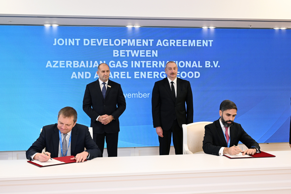 Prezident İlham Əliyev və Prezident Rumen Radevin iştirakı ilə “SOCAR və “Asarel Energy” arasında Birgə İnkişaf Sazişi” imzalanıb (FOTO/VİDEO) (YENİLƏNİB)