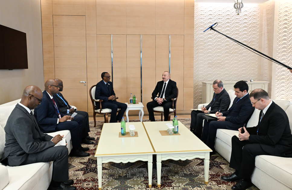 Prezident İlham Əliyev Ruanda Prezidenti ilə görüşüb (FOTO/VİDEO) (YENİLƏNİB)