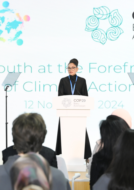 COP29-da Birinci xanımların iştirakı ilə “Gənclər iqlim fəaliyyətlərinin ön cəbhəsində” mövzusunda konfrans keçirilib (FOTO)