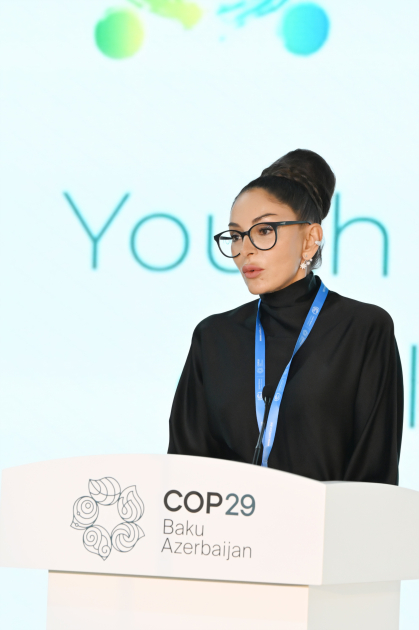 COP29-da Birinci xanımların iştirakı ilə “Gənclər iqlim fəaliyyətlərinin ön cəbhəsində” mövzusunda konfrans keçirilib (FOTO)