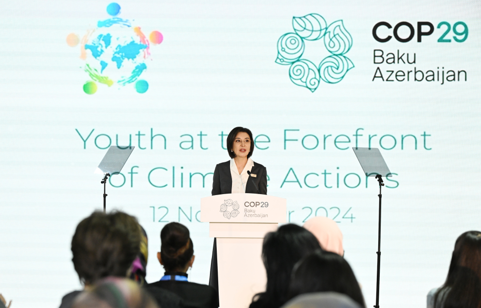 COP29-da Birinci xanımların iştirakı ilə “Gənclər iqlim fəaliyyətlərinin ön cəbhəsində” mövzusunda konfrans keçirilib (FOTO)