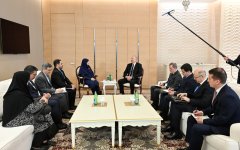Prezident İlham Əliyev İranın vitse-prezidenti ilə görüşüb (FOTO/VİDEO) (YENİLƏNİB)