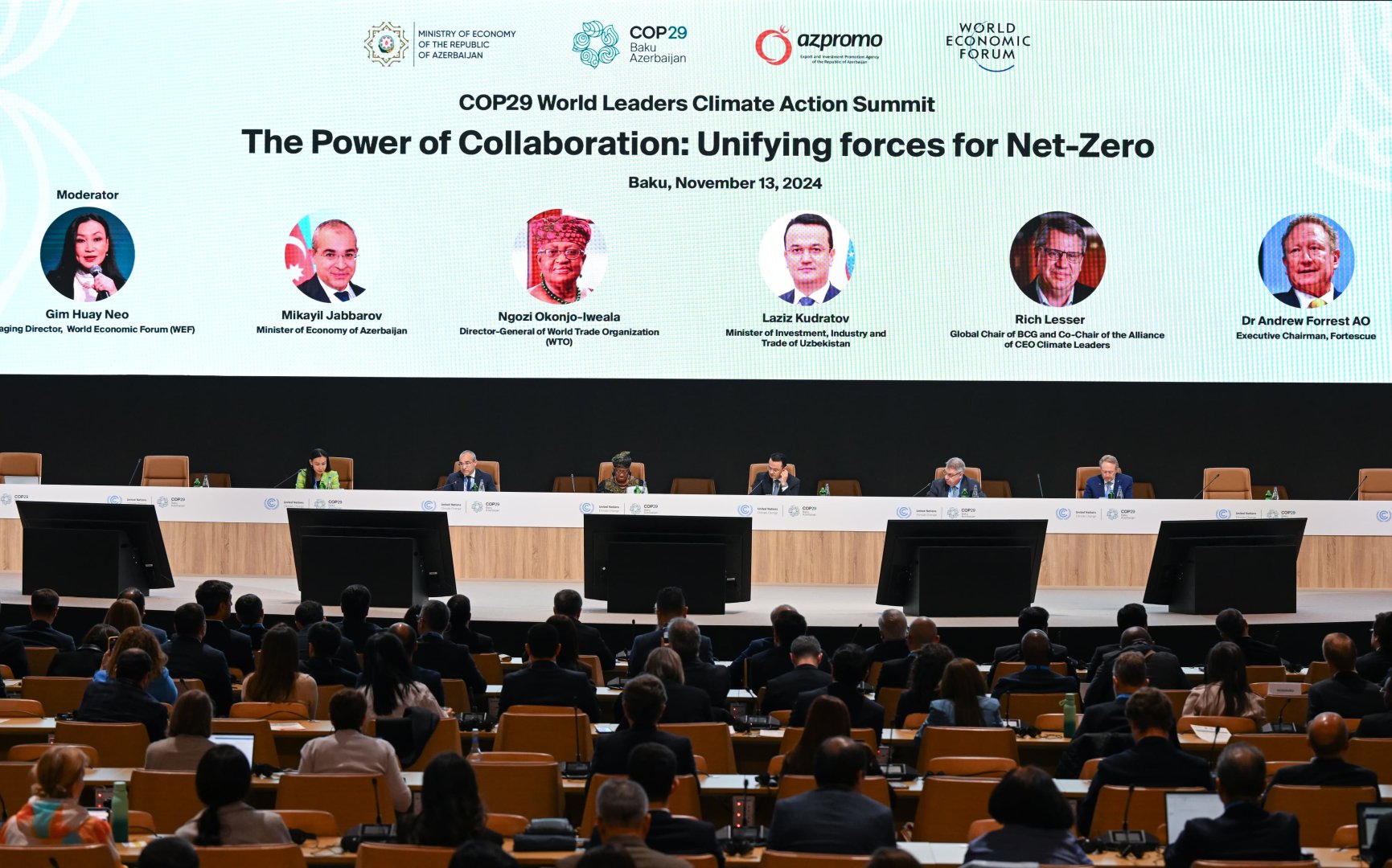 Dünya İqtisadi Forumunun iştirakı ilə COP29 çərçivəsində yüksək səviyyəli sessiya baş tutub (FOTO)