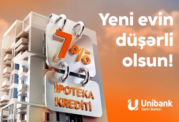 Unibank ipoteka faizini endirib!