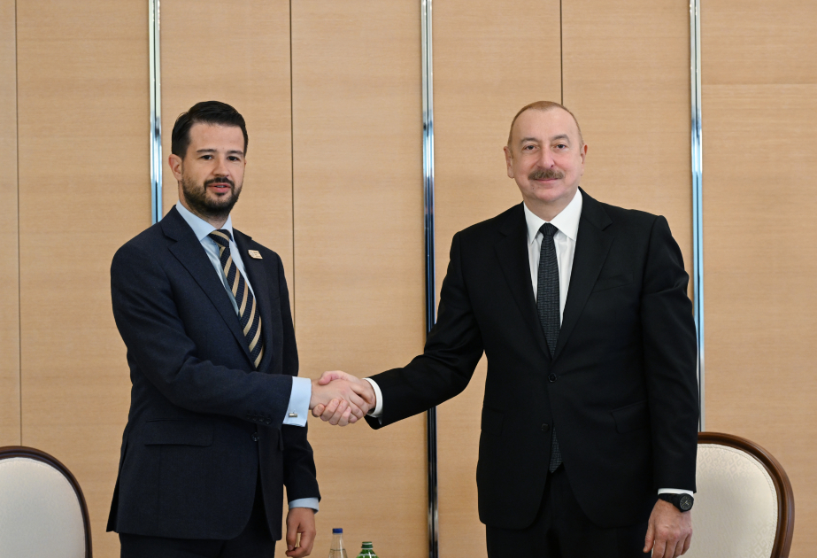 Prezident İlham Əliyev Monteneqronun Prezidenti ilə görüşüb (FOTO/VİDEO) (YENİLƏNİB)