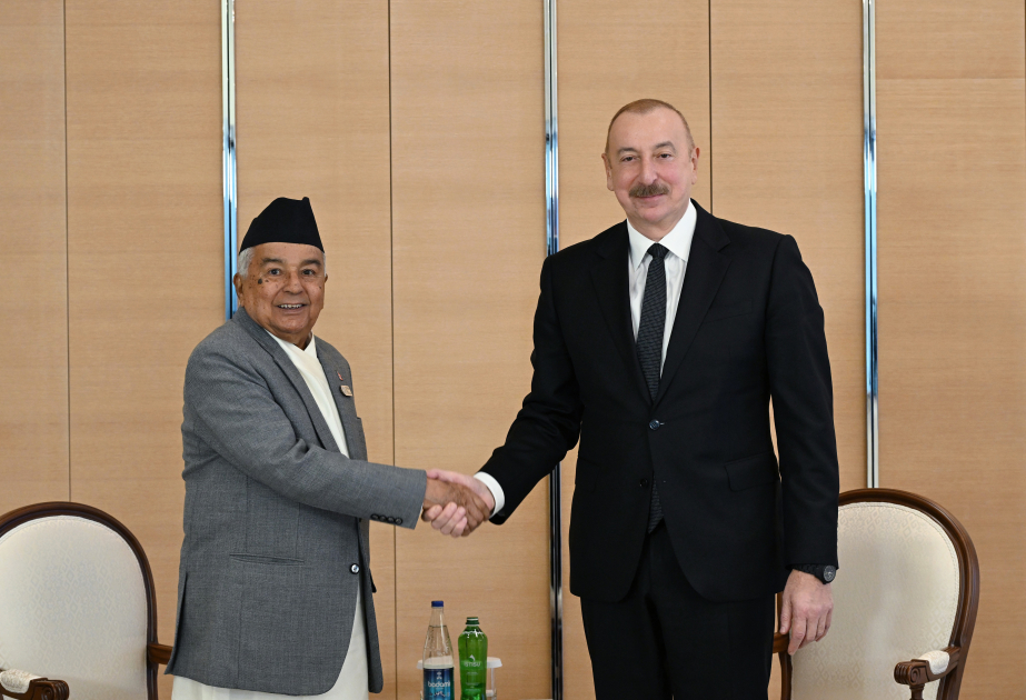 Prezident İlham Əliyev Nepal Prezidenti ilə görüşüb (YENİLƏNİB) (VİDEO)