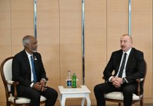 Prezident İlham Əliyev Maldiv Prezidenti ilə görüşüb (FOTO/VİDEO) (YENİLƏNİB)
