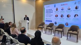 Səhiyyə naziri “İİV və İqlim Dəyişikliyi üzrə Çərçivə Sənədi”nin təqdimatında çıxış edib (FOTO)