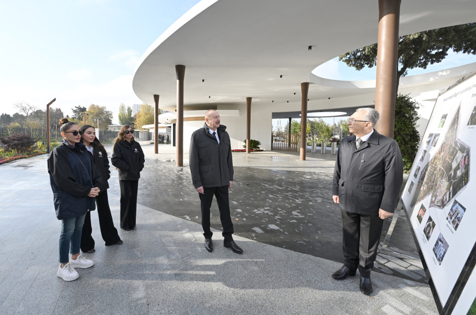 Prezident İlham Əliyev,  Birinci xanım Mehriban Əliyeva və ailə üzvləri Mərkəzi Nəbatat Bağının açılışında iştirak ediblər (FOTO/VİDEO)