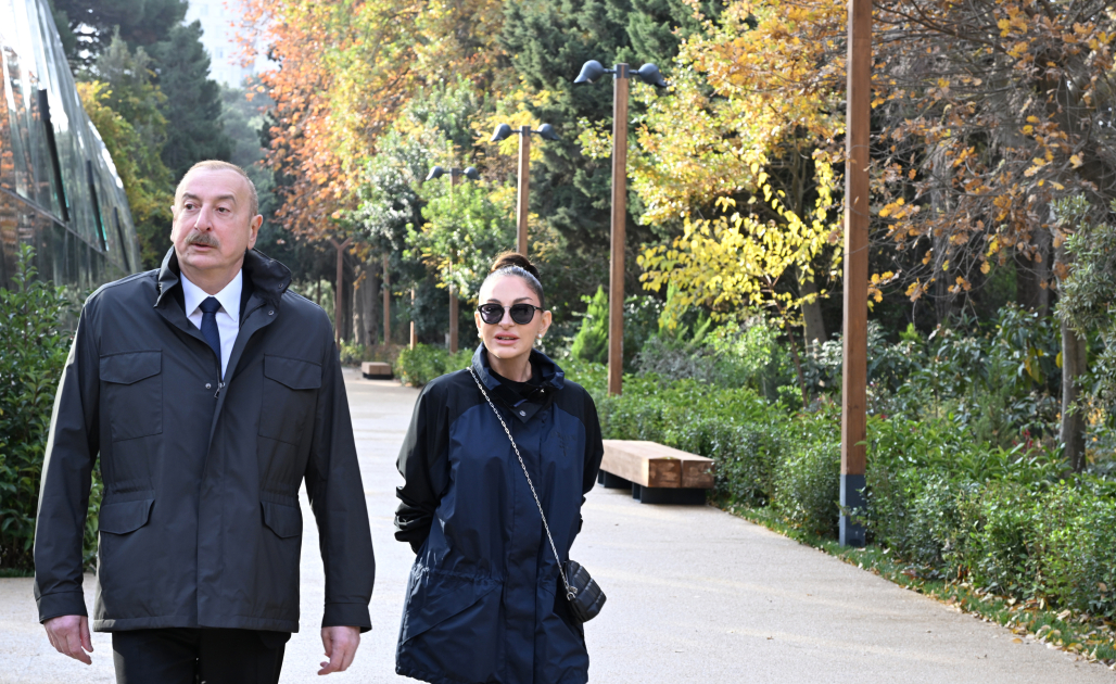Prezident İlham Əliyev,  Birinci xanım Mehriban Əliyeva və ailə üzvləri Mərkəzi Nəbatat Bağının açılışında iştirak ediblər (FOTO/VİDEO)