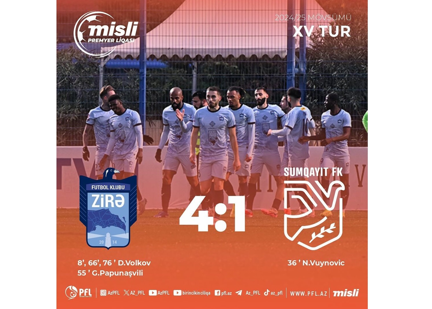 "Zirə" "Sumqayıt"a qalib gəlib - Misli Premyer Liqası