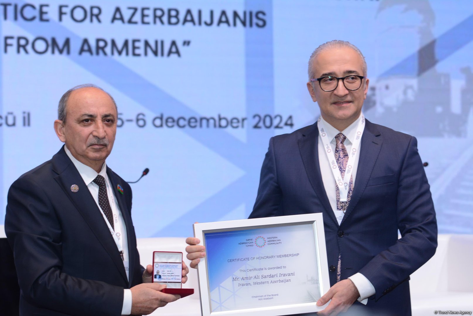 Qərbi Azərbaycan İcmasının fəxri üzvlük sertifikatları təqdim edilib (FOTO)