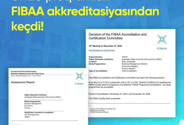 UNEC proqramları FIBAA akkreditasiyasından keçdi (FOTO)