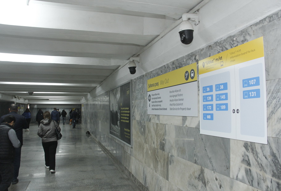 İlk dəfə metropoliten stansiyalarının çıxışları nömrələnir (FOTO)